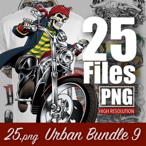 25 Streetwear Bundle 9 | Urban Shirt Designs | Digital | Urban Streetwear | Graphics Shirt | Pop Culture | T-Shirt Design
