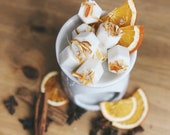 Mandarin Cinnamon Soy Wax Melts Christmas Spice Scented Soy Wax Tarts Vegan and Natural Plastic Free Festive Scented Candles
