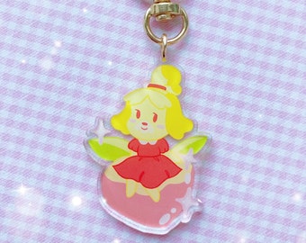 Isabelle Peach Acrylic Keychain