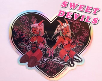 Sweet Devils Holographic Sticker