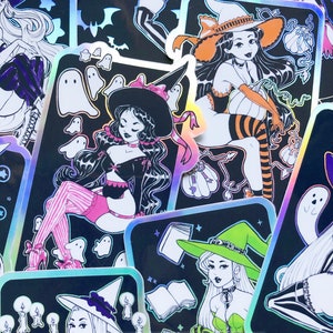 Vinyl Holographic Witch Stickers