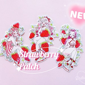 Strawberry Patch Pinup Stickers