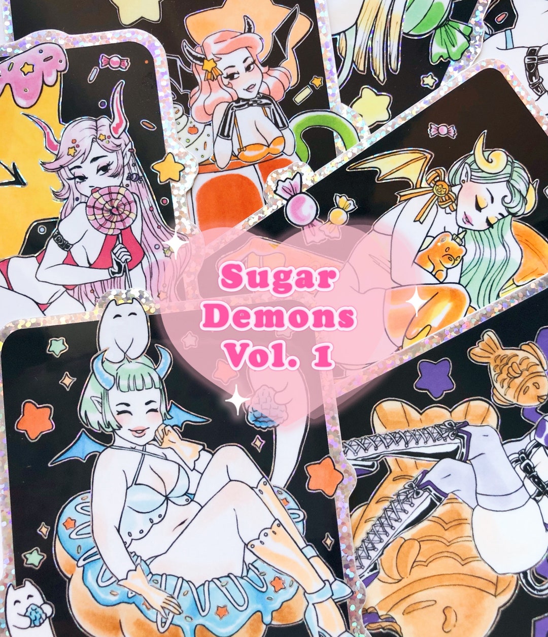 Sugar Demons Vol. 1 Vinyl Holographic Sparkle Stickers - Etsy