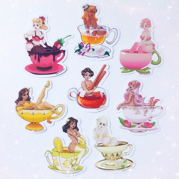 Tea Girl Stickers - Etsy