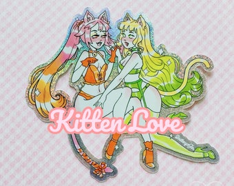 Kitten Love Sparkle Sticker