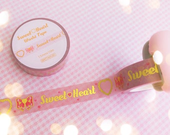 Sweet Heart Gold Foil Washi Tape