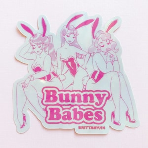 Bunny Babes Holographic Vinyl Sticker