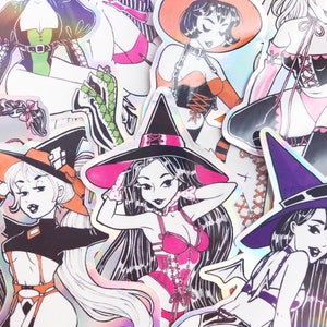 Vinyl Holographic Witch Stickers