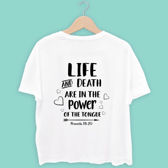 Bible Verse Life And Death Are In The Power Of The Etsy