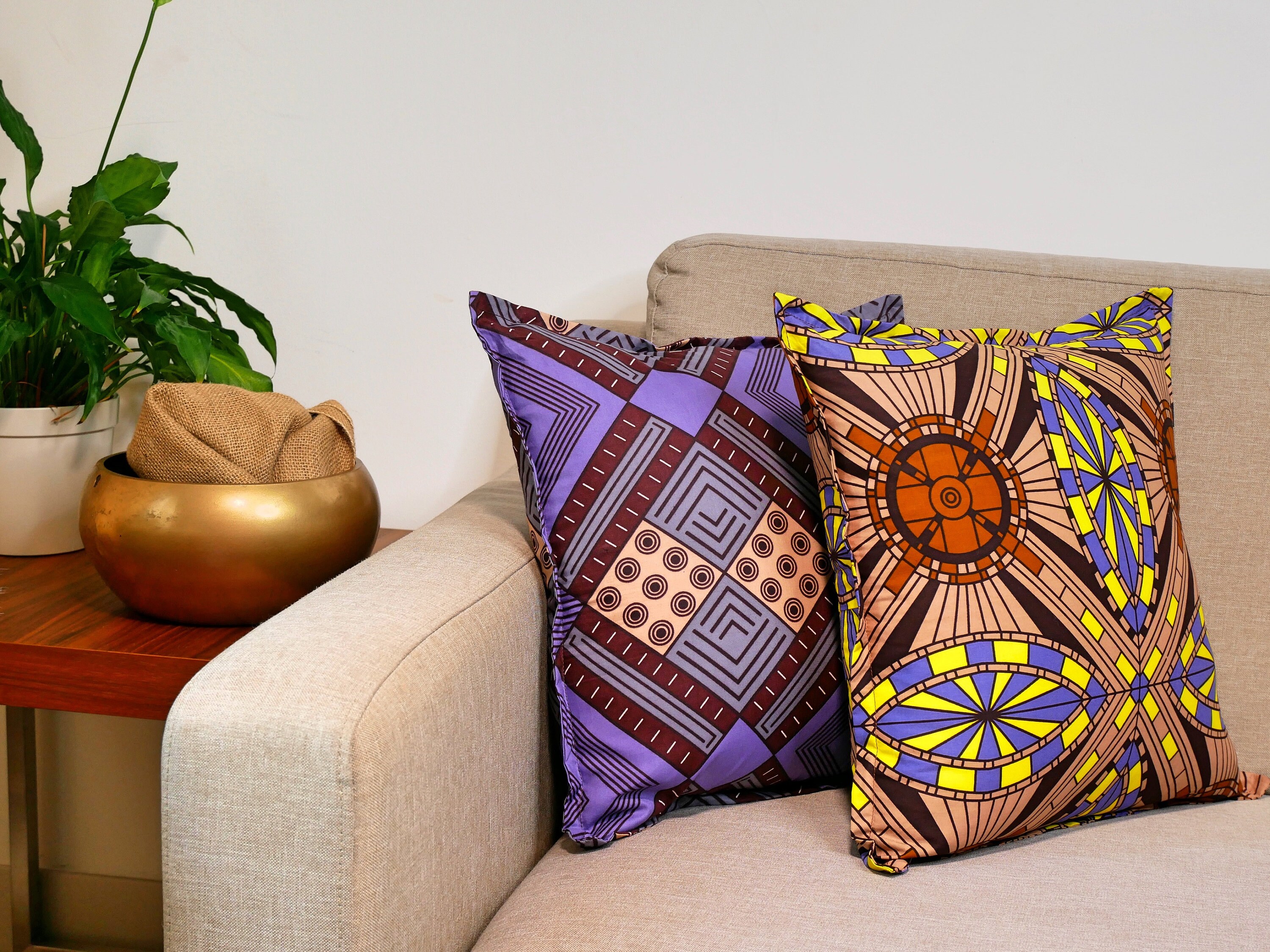 SET OF 2 Ankara African Print/ Cushion Cover/ Throw Pillow/ Etsy