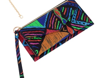 Handmade Ankara Wallet: African Print Cotton Crossbody Purse