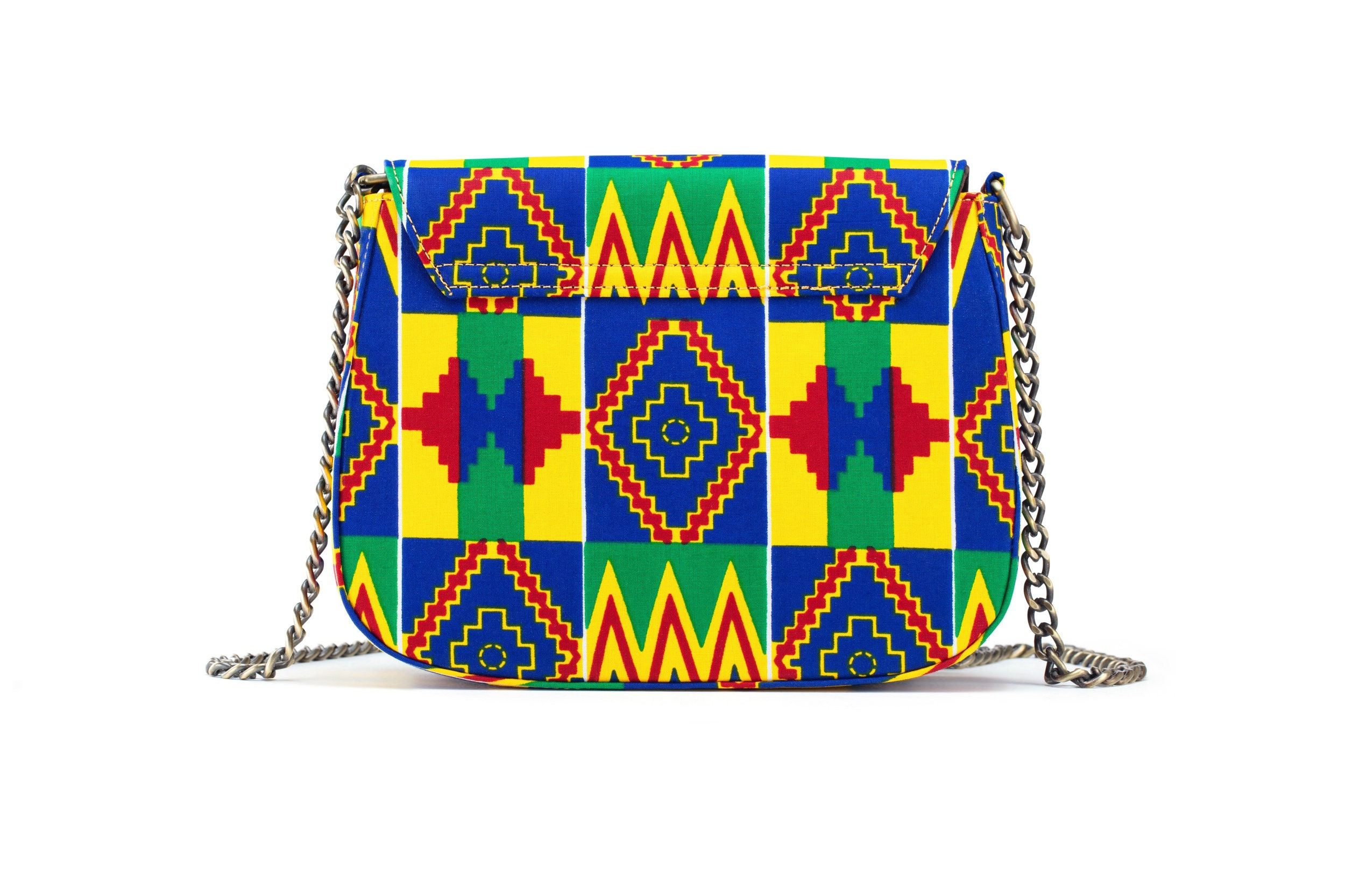 Sac Bandoulière Femme Imprimé Africain Ankara - Fait Main, Coloré (Neuf Sans étiquette)