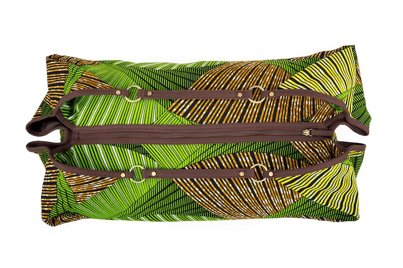 Sac hobo imprimé africain bracelet assorti Grand sac à bandoulière Pochette de voyage Sac de voyage africain Grand sac à bandoulière Sac bohème croissant image 8