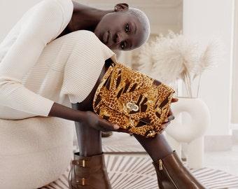 African Print Crossbody Bag: Ankara Cotton Sling Clutch