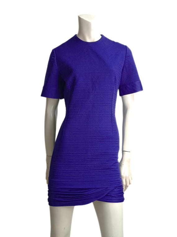slim fit dress slacks Versace Size 44 V Allover Jacquard Knit Fitted Mini Dress - Luxury Used  Designer Dresses