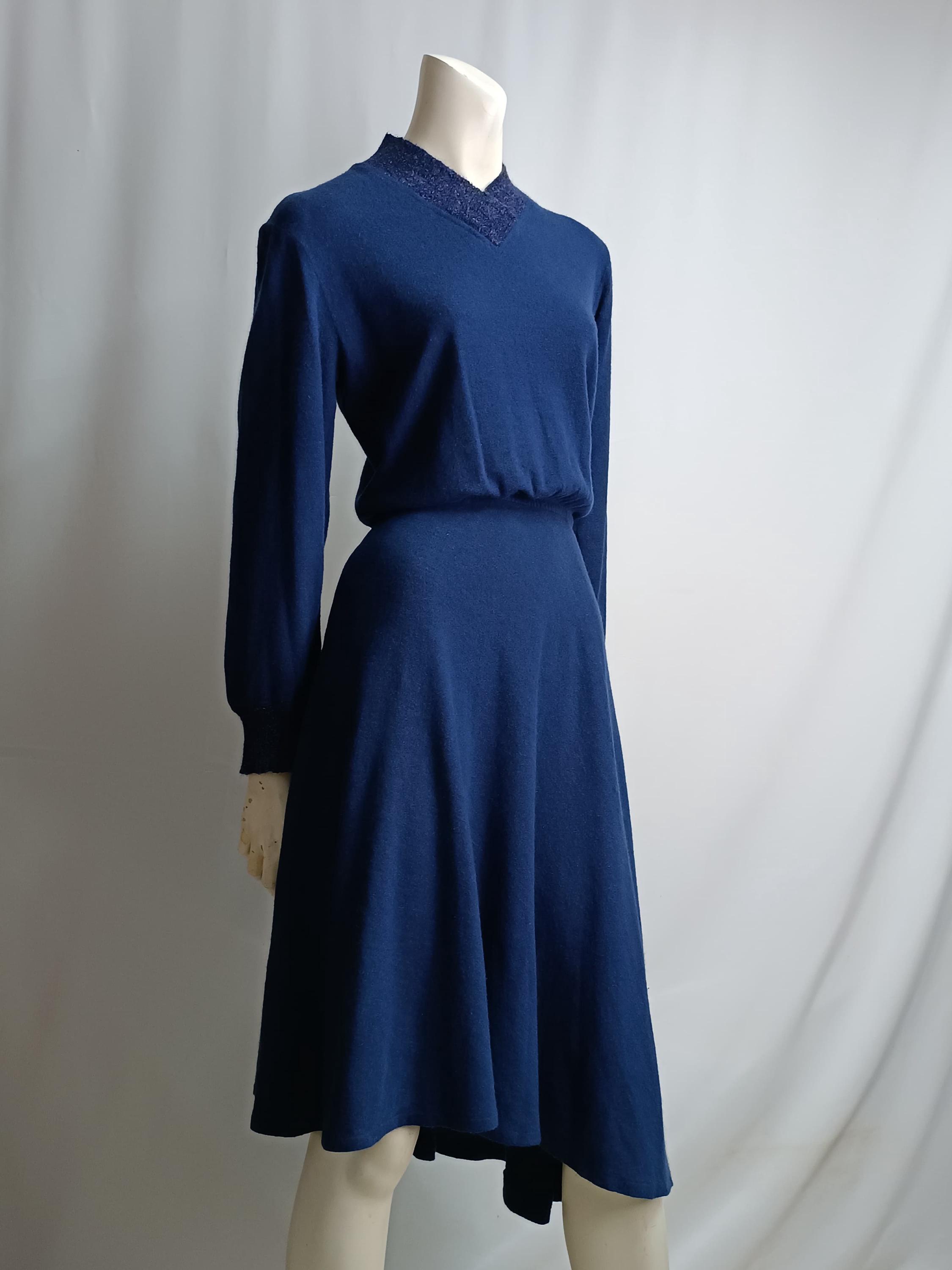 Missoni Rare Vintage Wool Dress 1977 Sz L 70s Robe 70er Kleidung