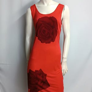Gianni Versace Summer dress vintage 1988 floral Iconico 80s Christy Turlington mini robe M roses Museum Int kleid 80er bodycon