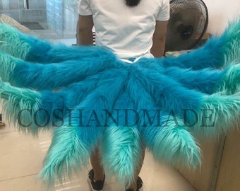 LOL Tail Spirit Blossm Ahri Cosplay Prop Nine-Tailed Fox Tails Spirit With Gradient Color Tail