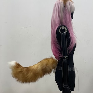 Movable Tail Waggle Fox Tail Lifelike Fox Cosplay Furry Partial Fursuit Wolf Creature Wildcat Squirrel Cosplay Tail