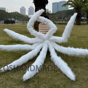 LOL Tail Ahri Cosplay Costume Prop White Color Fox Nine Tail Costume Nine Tail fox Fursuit Tail