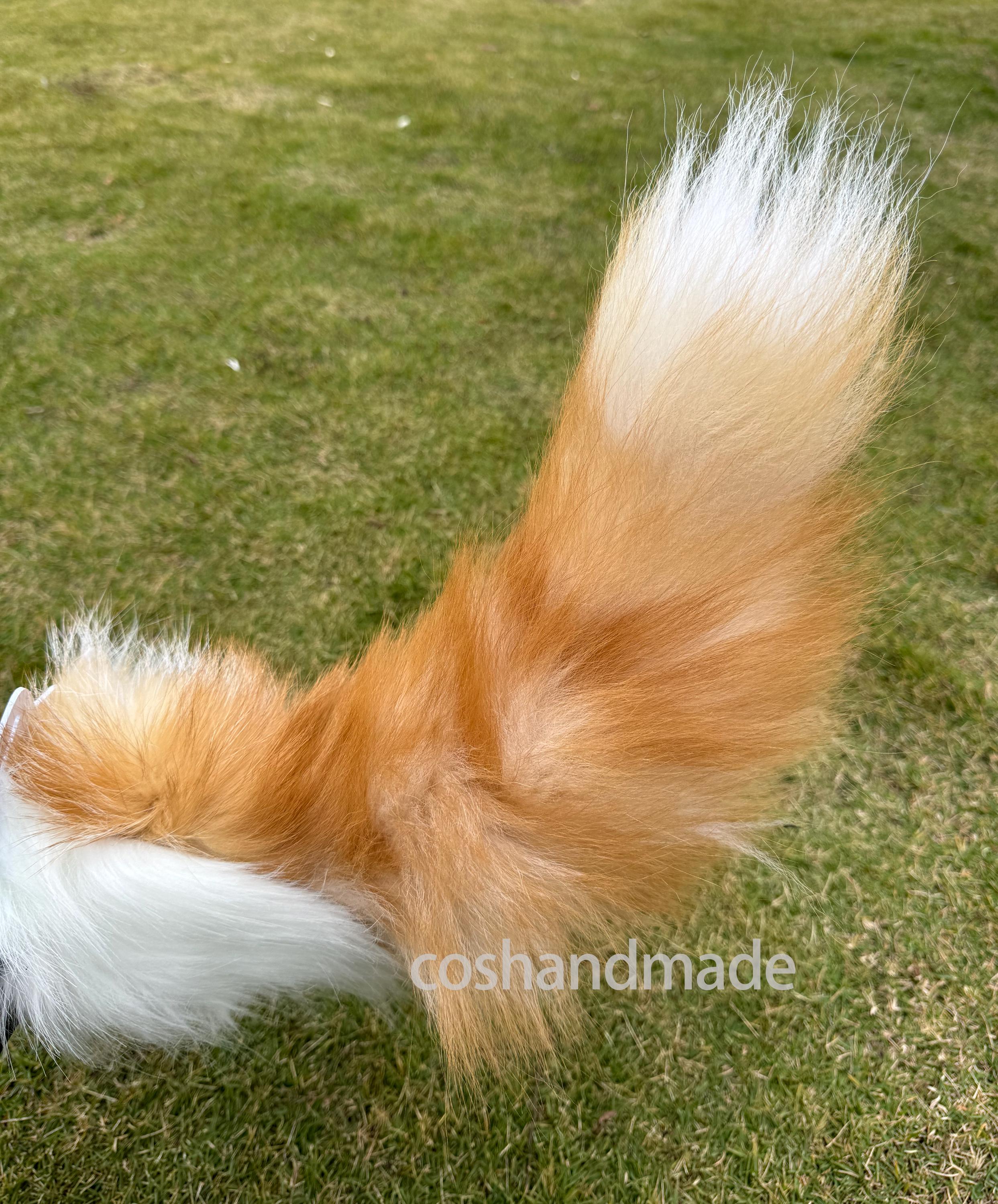 動くしっぽ 振れるキツネのしっぽ 動くキツネのしっぽ コスプレ 毛皮の