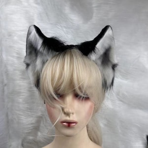 Movable animal ears Anime Cosplay, Lynx Costume, Wolf Headwear, HandmadeFox Headband, Cat Ear, Furry Accessory