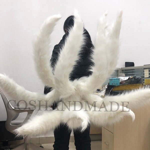 LOL Tail Ahri Cosplay Costume Prop White Color Ahri's Nine Tails Nine-Tailed fox