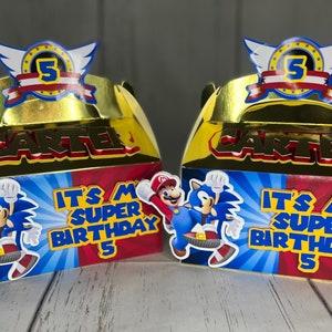 Sonic Favor Box Sonic Candy Box, Sonic Party Decorations, Sonic