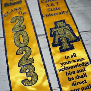 Custom Graduation Stole, Graduation, Stole, Commencement, Class of 2024, Senior, Graduate, 2024, Senior 2024