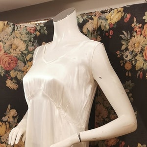 Lovely vintage white satin slip