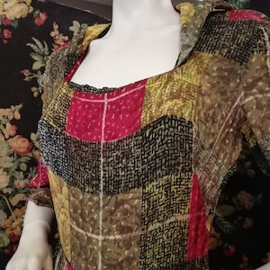 Unique 1940&#39;s Franklin Chicago printed dress
