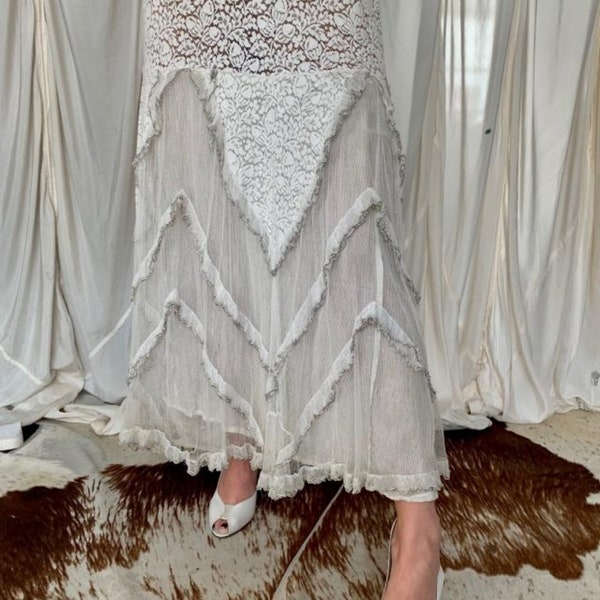 1930s Cotton Lace Wedding Dress