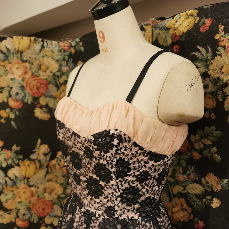 50's Black Lace Formal Gown by Ataglance main image 1
