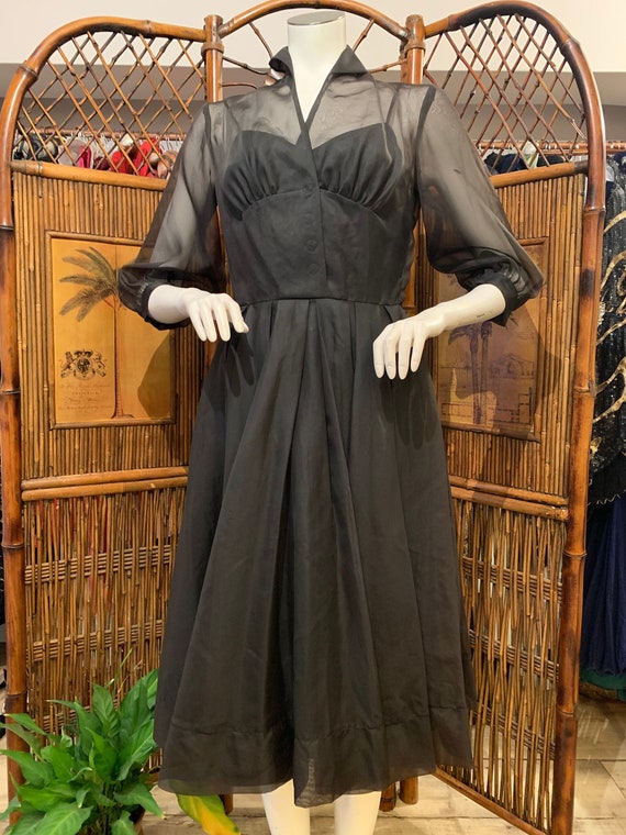 Vintage sheer Peggy Page 1950s dress