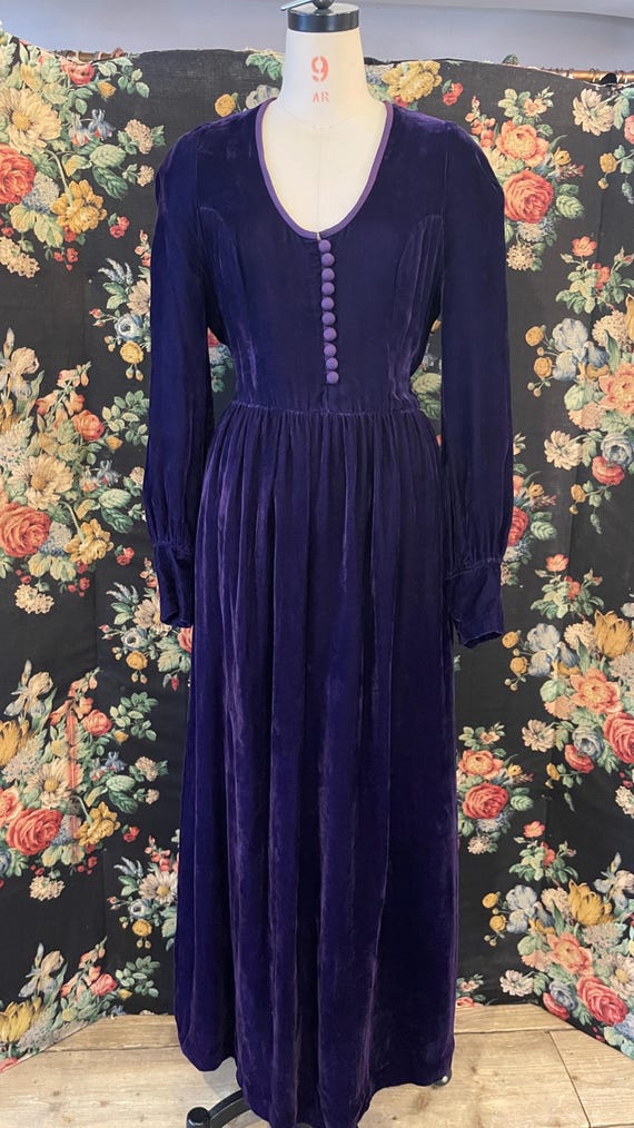 velvet dark purple dress Purple Velvet Maxi Dress
