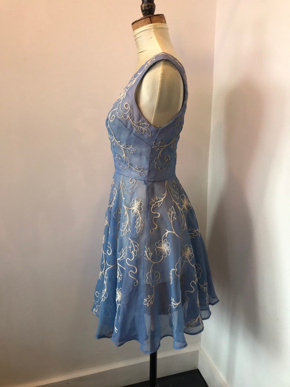 1950s Blue Party Dress - image 5