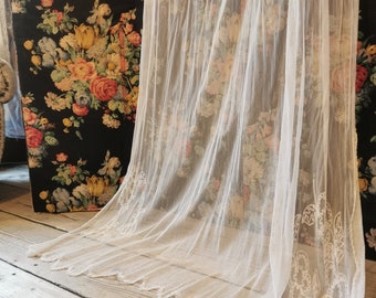 Long vintage lace veil