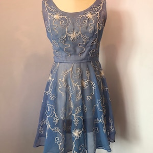 1950s Blue Party Dress