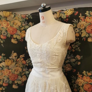 1930s Gorgeous organza lace bridal gown