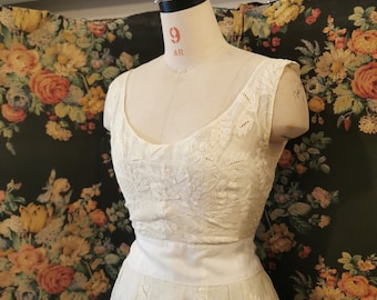 1930s Gorgeous organza lace bridal gown