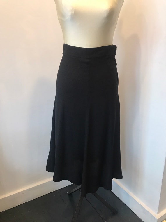 Classic Quorum Ossie Clarke Crepe Black Skirt