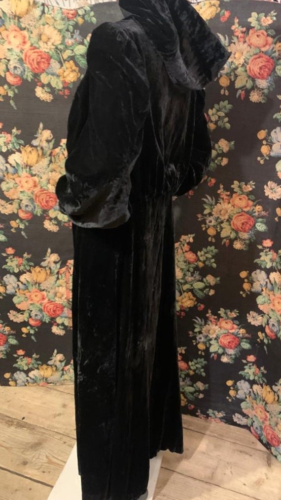 30's Black Velvet Wizard Coat Theater Costume