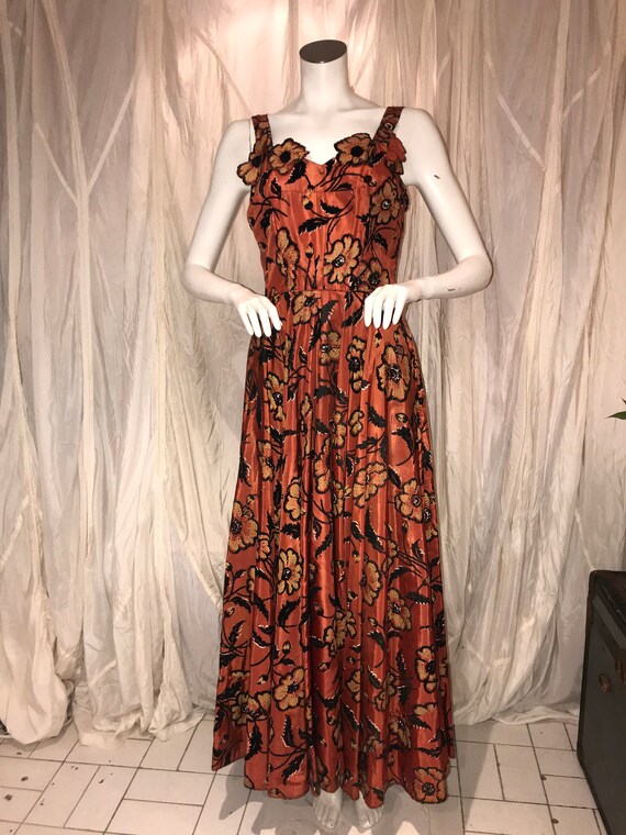 copper ball gown