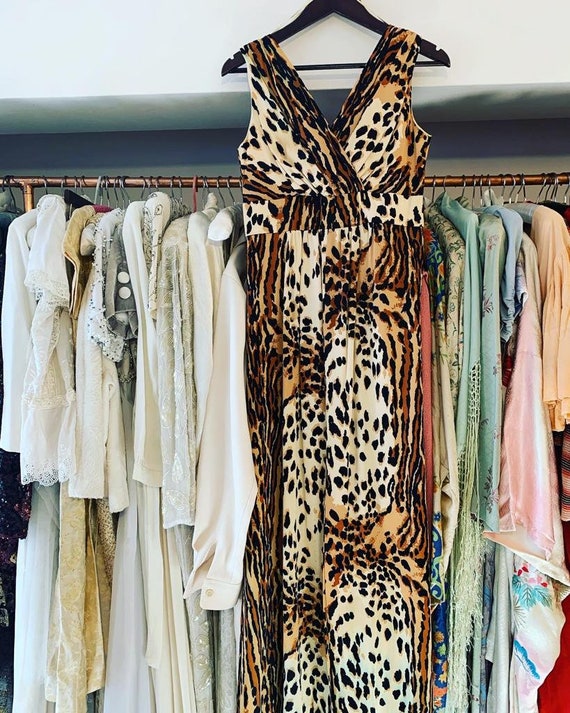 1970s Animal Print Dress