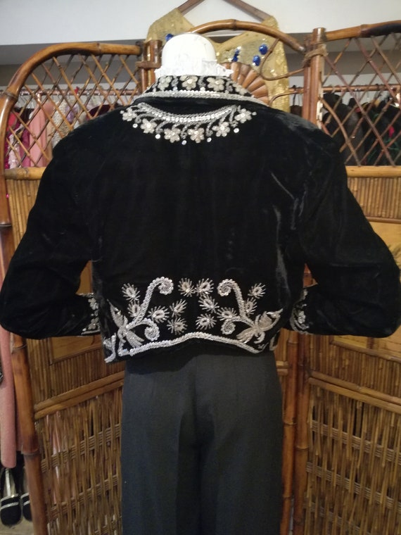 Velvet sequined jacket