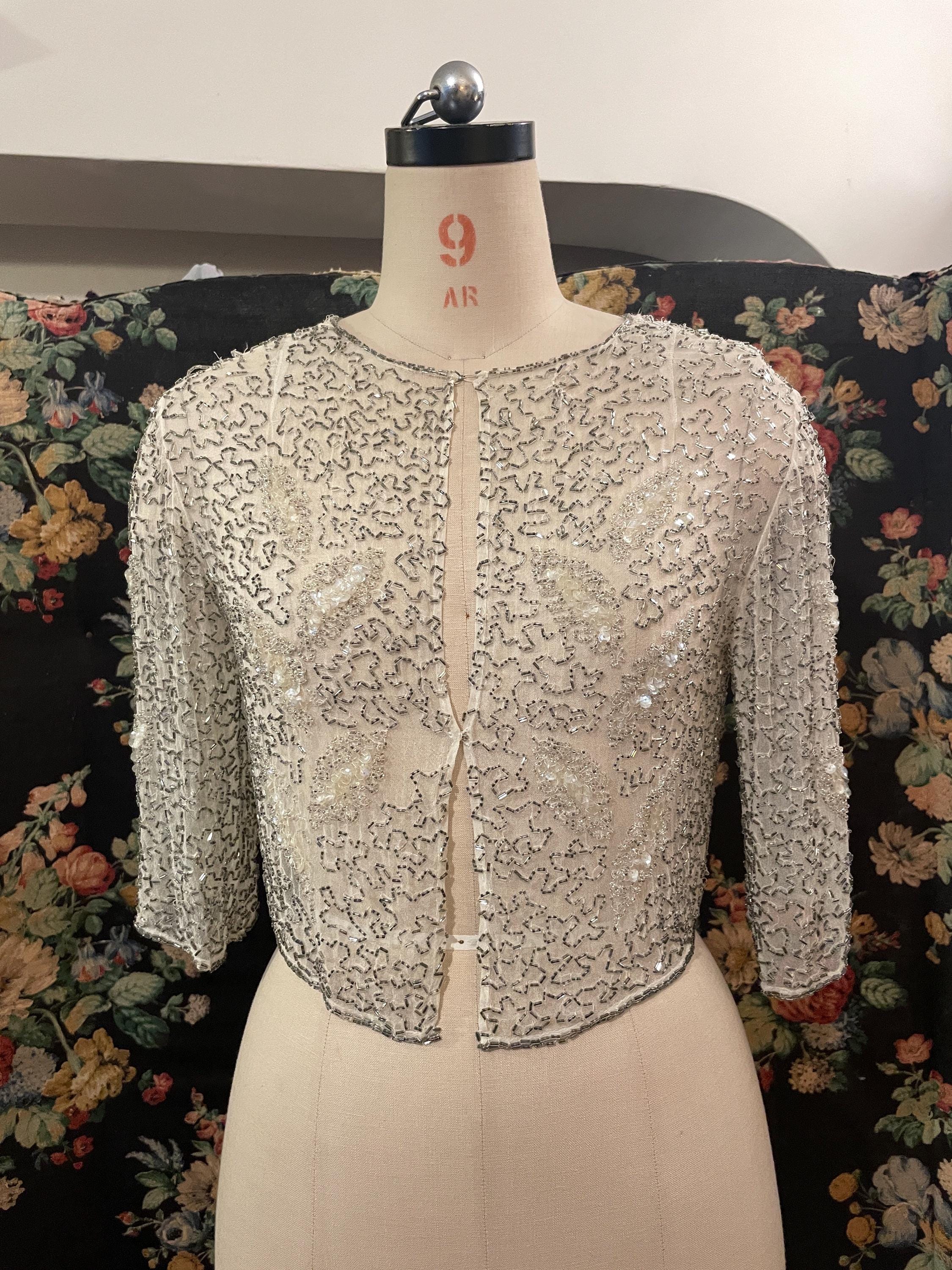 sachin and babi light blue dress Elegant Silver Jacket for Evening Dress