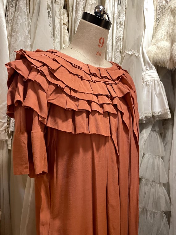 Marni, Italian vintage Marni dress, peach pink, label 38, uk 10/12