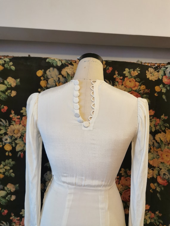 1940's tea length bridal gown - image 5