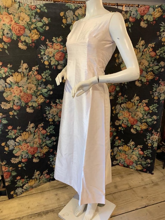 1960s Raw Silk and Lace Wedding Dress Set - image 6