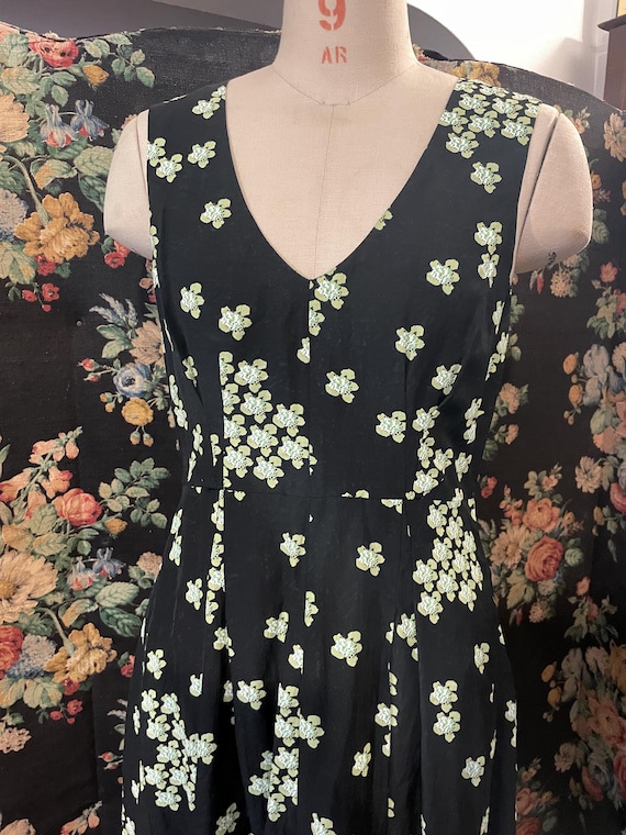 Marni, Italian vintage 90s Marni dark green dress, UK 10, IT 42, sleeveless bandeau linen wrap, Made in Italy